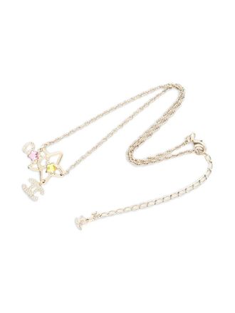 Chanel 1986-1988 star-pendant necklace - women - Brass/Rhinestone - One Size - Gold