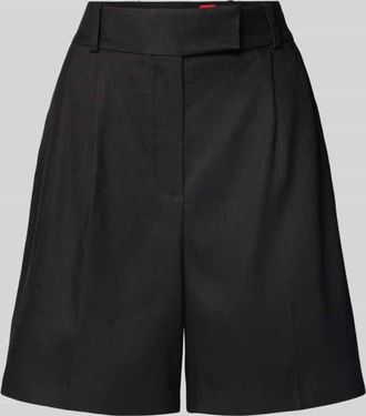 HUGO BOSS Shorts aus Leinen-Mix mit Eingrifftaschen Modell Holini in Black, Größe 36