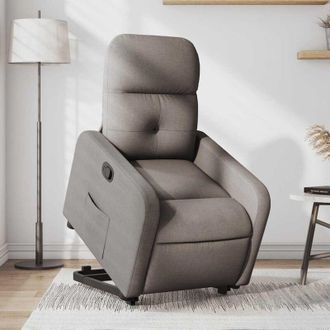 vidaXL Vidaxl - Sill&oacute;n Reclinable Elevable Tela Gris Taupe