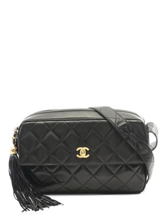 Chanel 1994-1996 matelasse tassel-detail shoulder bag - women - Lambskin - One Size - Black