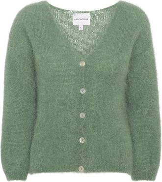Americandreams Cornelia LS Cardigan - Dames - Vesten - Groen - L - Wol - Truien & Vesten