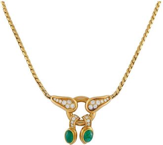 Ren&eacute; Boivin 18K 2.80 Ct. Tw. Emerald Necklace (Authentic Pre-Loved)