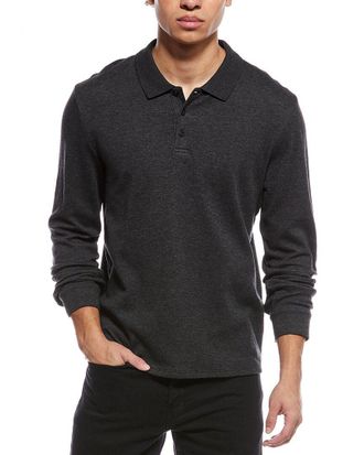Vince Heathered Double Face Polo Shirt