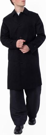 Burberry Mens Black Single Breasted Medium Car Coat, Brand Size 48 ( US Size 38 )