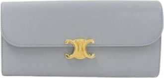 Celine Pre-owned Wallets, female, Blue, Size: ONE SIZE Pre-owned Leather Wallet