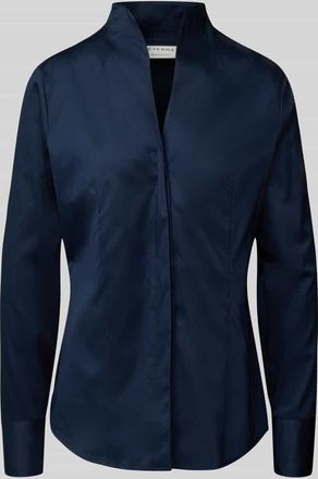 Eterna Hemdbluse mit Kelchkragen Modell Ruby in Marine, Größe 34
