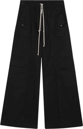 Rick Owens Broeken, Heren, Zwart, L, Katoen, Cargobelas Woven Pants