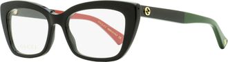 Gucci GG0165ON Cat-Eye Acetate Eyeglasses - Black
