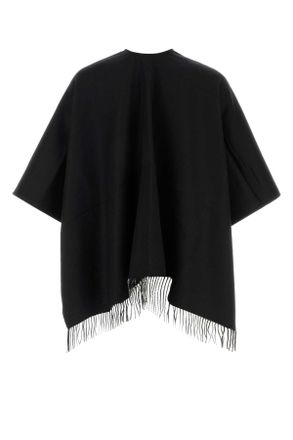 Burberry Unisex Wool Reversible Cape Black Sweater