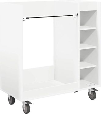 vidaXL Golf Cabinet with Wheel Plain White 90 x 45 x 98 cm vidaXL