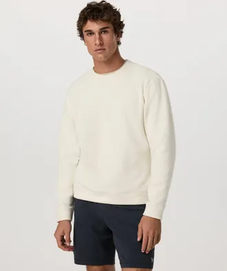 Vuori Clothing Beach Fleece Crew Neck Shirt | Dark Oregano Heather | Medium