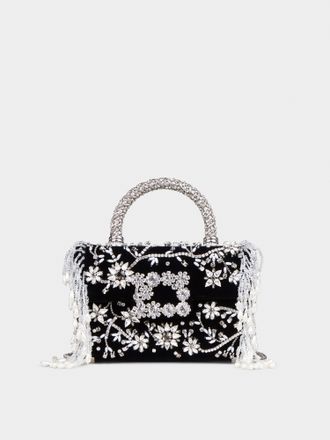 Roger Vivier Jewel Efflorescence Mini Bag in velvet