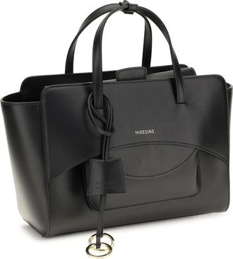 Hidesins Womens Flap Medium Handbag Black Calf Leather Bos Taurus Handbags Hand Bags