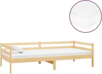 vidaXL Sof&aacute; Cama Con Colch&oacute;n Madera De Pino Maciza 90x200 Cm Vidaxl