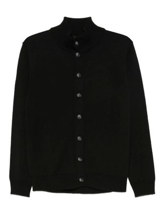 Cenere GB stand-collar button cardigan - men - Merino - 48 - Black