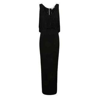 Saint Laurent Kleedjes, Dames, Zwart, S, Geklede Jersey Avondjurk