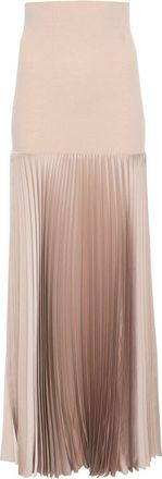 D.exterior pleated midi skirt - Neutrals
