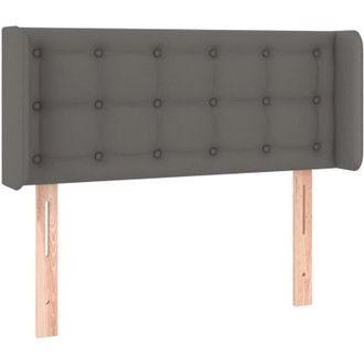 vidaXL Cabecero Con Led Cuero Sint&eacute;tico Gris 103x16x78/88 Cm Vidaxl