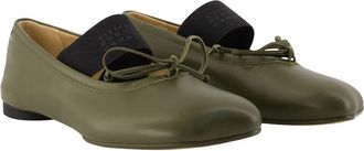 Maison Margiela Goatskin Leather Ballerina Flat - Khaki