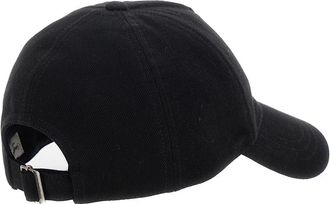 Saint Laurent Mens Baseball Cap Cassandre Black Cotton Textile Hat