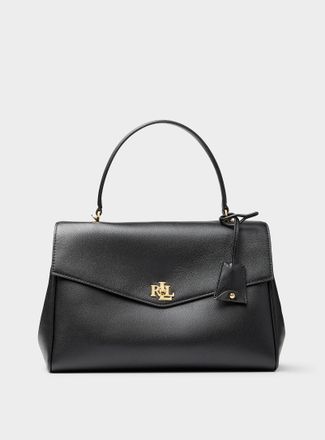 Lauren Ralph Lauren Womens Farrah ebony leather shoulder bag