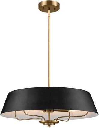 Kichler Kichler - Elstead Luella 4 Light Duo-Mount Pendant Black & Brass