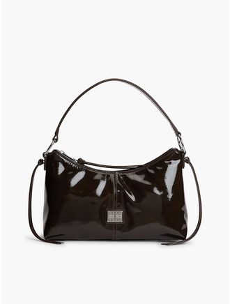 Tommy Hilfiger Womens Tommy Jeans Patent Leather Shoulder Bag - Patent Leather