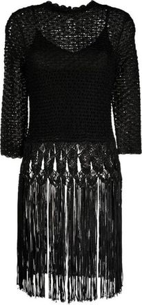Zimmermann Zwarte Gebreide Trui Aw 23 - Dames - Kleedjes - Zwart - M - Kleedjes