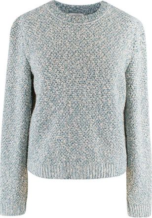 Maison Ullens Blue Tweed Crew Neck Jumper Size M