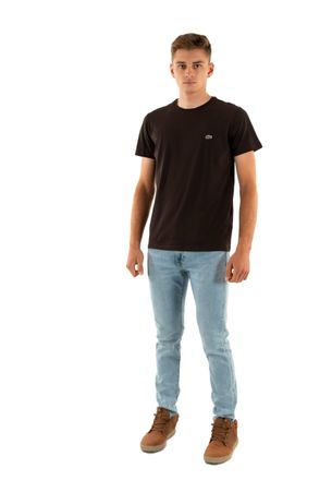 Lacoste Pima Cotton Crew Neck T-Shirt, Dark Brown (UK, Alpha, XL, Regular, Regular, Dark Brown)