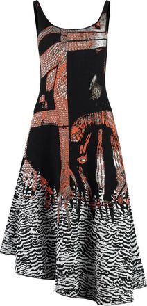 Bottega Veneta Jacquard motief Viscose jurk met open rug - Dames - Casual kleedjes - Veelkleurig - S - Kleedjes