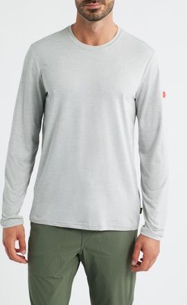 Florence Airtex Performance Long Sleeve T-Shirt in Light Heather Grey at Nordstrom, Size Medium