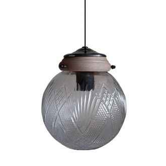 Tosel Suspensi&oacute;n vidrio natural transparente D18 cm