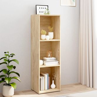 vidaXL Estanter&iacute;a Libros/mueble Tv Contrachapada Roble 36x30x114 Cm Vidaxl