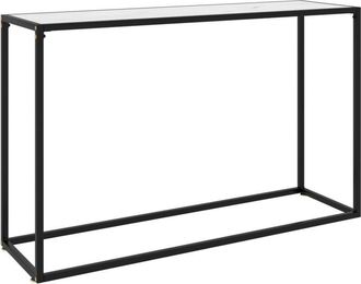 vidaXL Console Table White 120x35x75 cm Tempered Glass Vidaxl