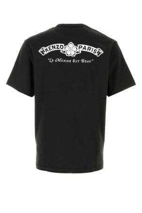 Kenzo Mens Black Cotton T-Shirt Exterior Exterior: T-shirts And Polos