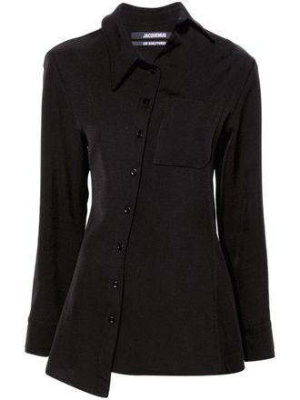 Jacquemus La Chemise Pablo asymmetric shirt - Black