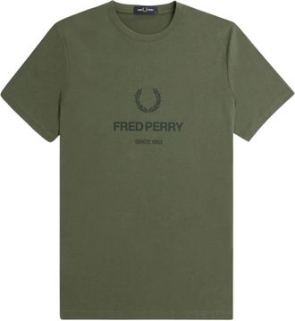 Fred Perry Grafisch T-shirt - Heren - T-shirts - Groen - L - Tops