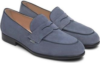 Nero Giardini Suede Slip-On Penny Loafer in Jet Blue at Nordstrom, Size 10-10.5Us