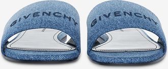 Givenchy Flache Pantoletten aus Denim im Farbverlauf 4G