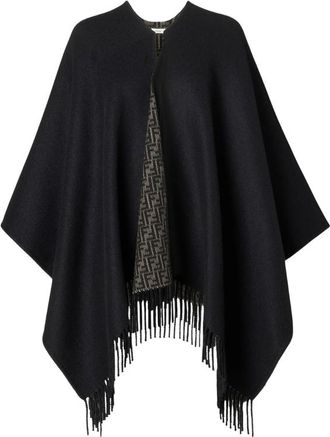 Fendi Fringed FF-motif Poncho