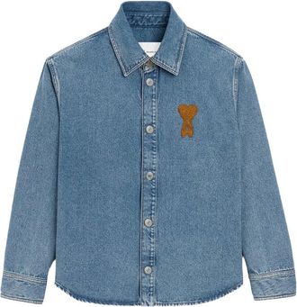 Ami Overshirt With Knitted Ami de Coeur