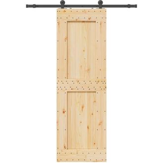 vidaXL Vidaxl - Puerta Corredera Con Herrajes Madera Maciza De Pino 70x210 Cm