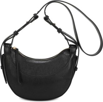 Generic Womens Saddle Shoulder Bag with Adjustable Long Strap - Stylish Faux Leather Crossbody Handbag with Top Zip Closure, Inner Zipped Pocket & Gold Tone H