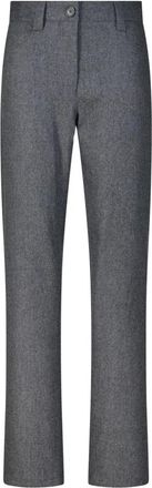 Khaite Vintage Stijl Wol-Kasjmier Broek - Dames - Straight fit broeken - Grijs - S - Wol - Broeken