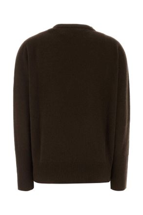The Row Womens Dark Brown Cashmere Odelle Sweater Chestnutbrown Exterior: Maglieria