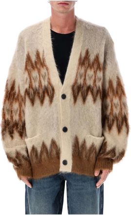 Isabel Marant Isabel Marant, Cardigans, male, Beige, Size: L Cozy Fair Isle Knitwear Rust Aw25