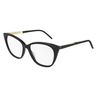 Saint Laurent Glasses, female, Black, Size: 54 MM Black Gold Transparent Eyeglasses SL M72