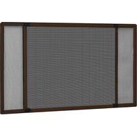 OEM Mosquitera Extensible Crezuo Para Ventanas, Marr&oacute;n (75-143) X 50 Cm