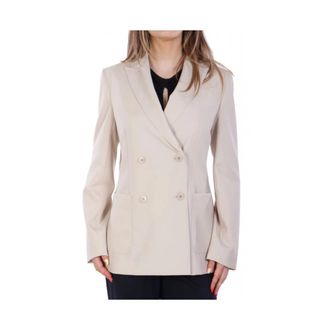 Max Mara Nervoso Blazer - Dames - Blazers - Beige - 3XL - Wol - Jassen